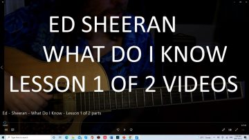 Ed -Sheeran – What Do I Know – Thumb Nail